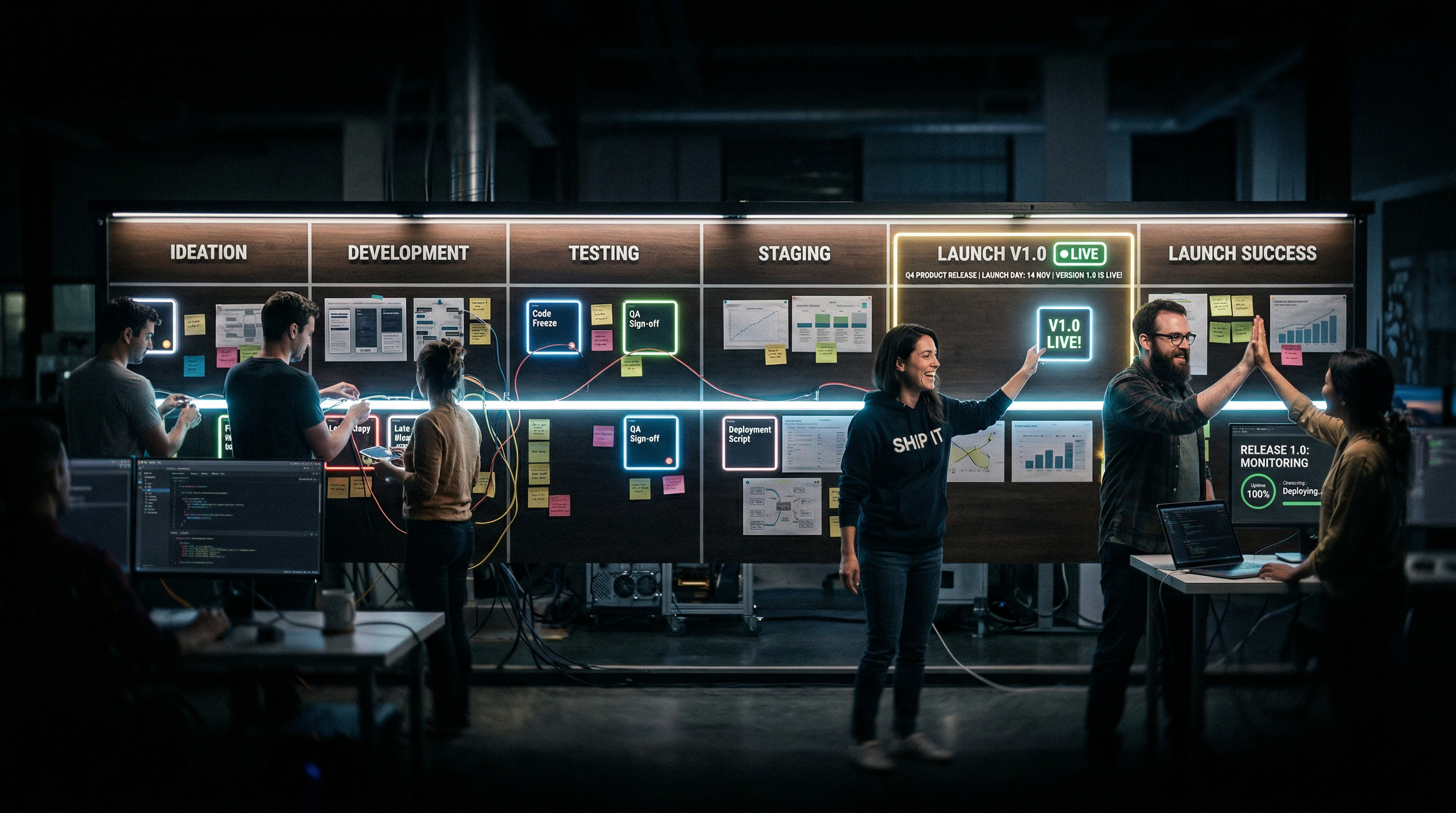 Design and development workflow from concept to launch
